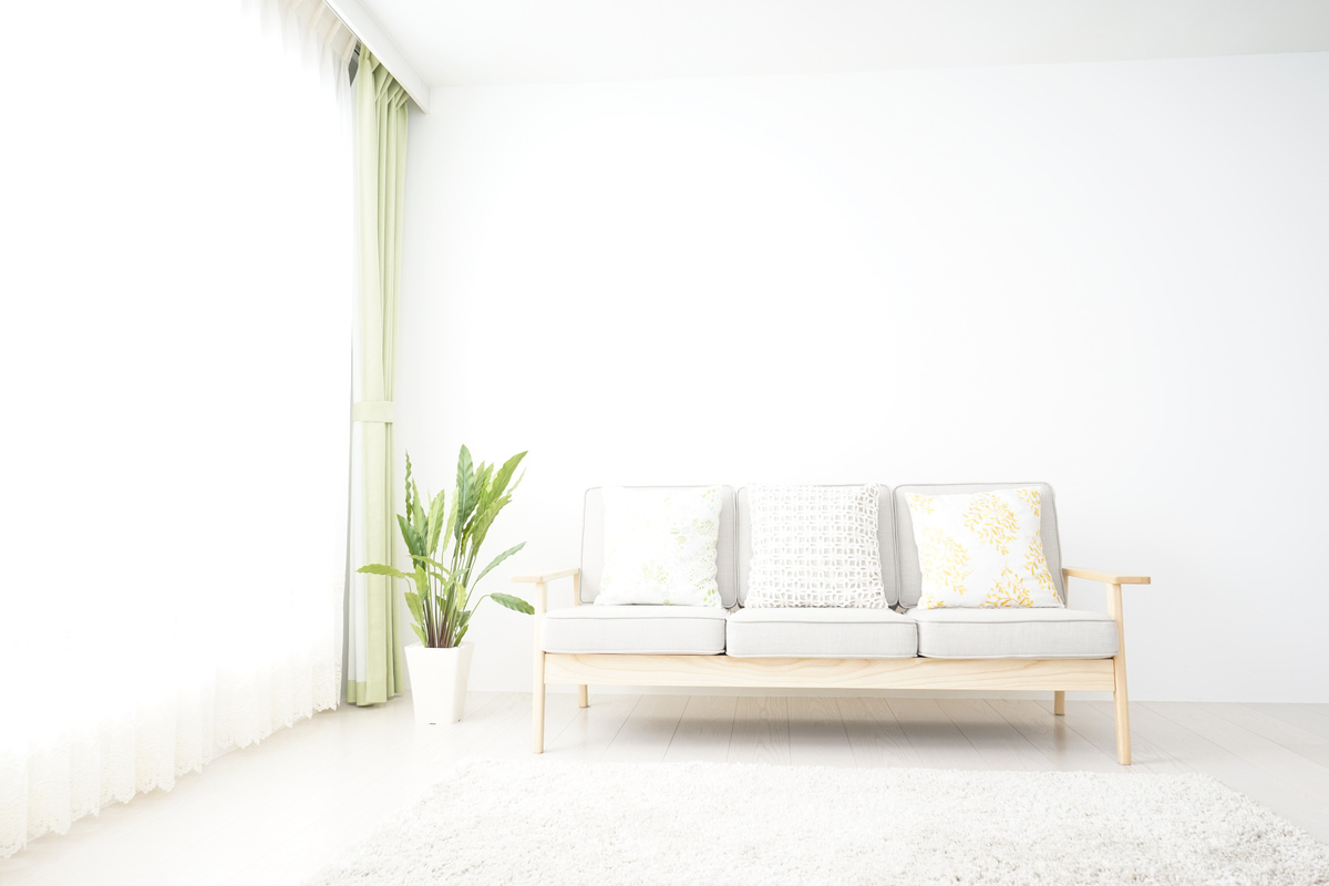 White living room